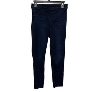 Spanx Jean-ish Ankle Leggings Dark Indigo Petite Small S/P Tummy Control Denim